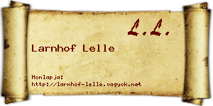 Larnhof Lelle névjegykártya